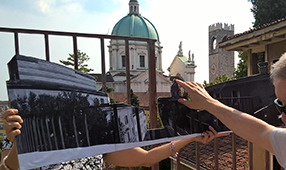 Prime esperienze di trasposizione tattile di un panorama attraverso una silhouette tattile.