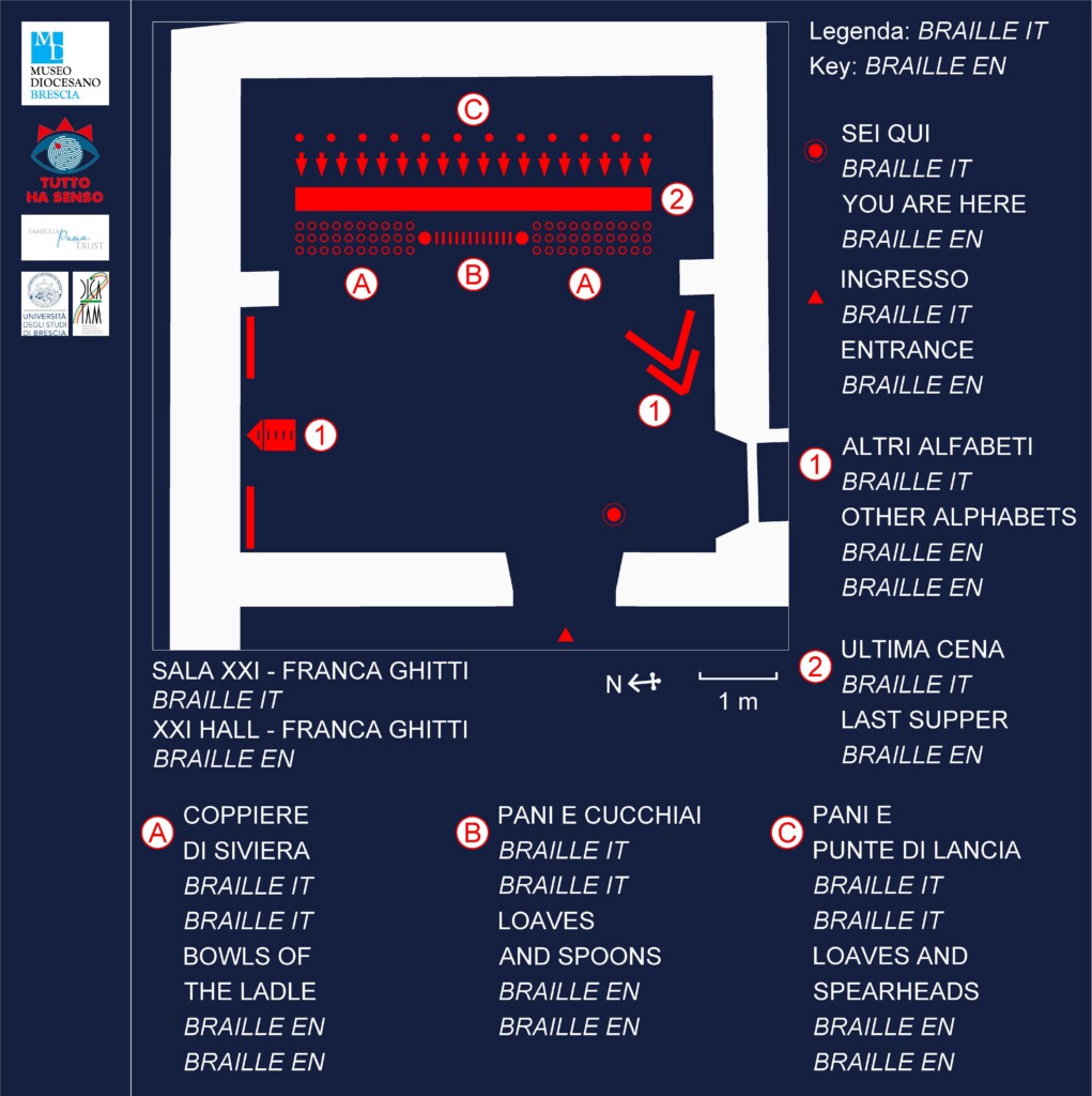 Il progetto della mappa tattile della Sala Ghitti al Museo Diocesano di Brescia