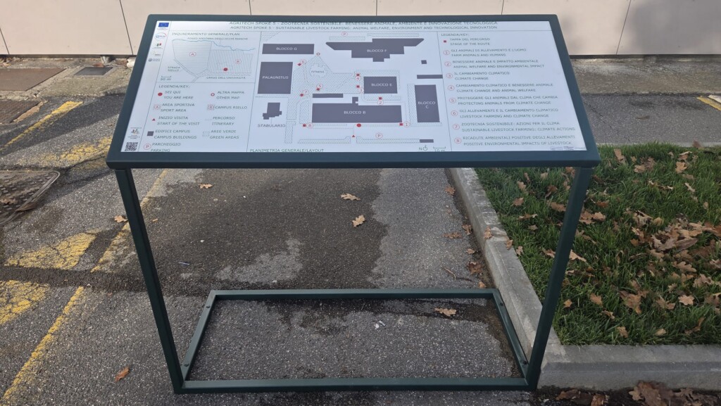 The tactile map of UNITUS' AGRITECH pathway in Viterbo.