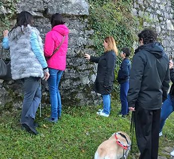 Image of an inspection with the UICI of Brescia. Touching the walls to understand.