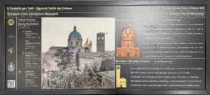 Brescia, route "The Castle for All. Tactile glances from the Cidneo," the tactile visual panel placed above the Gallery on Via Mazzini.